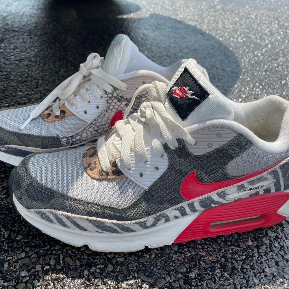 Nike Women's Air Max Sneakers - White, Red, and Gray